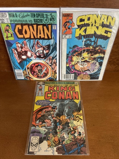 3 Issues King Conan Comic #2 Conan the King Comic #22 Conan Comic #131 Marvel Comics