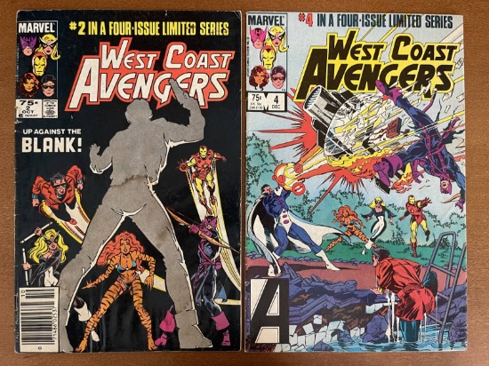 2 Issues West Coast Avengers Comic #2 & #4 Marvel Comics 1st Limited Series