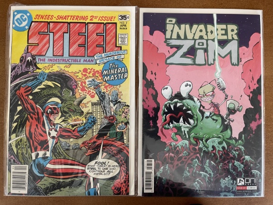 2 Issues Steel Comic #2 & Invader Zim Comic #7 DC Comics Oni Press