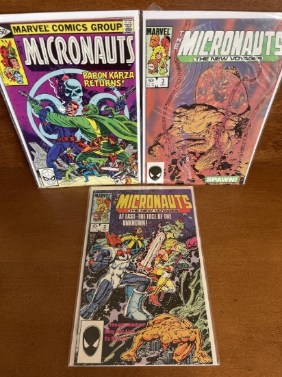 3 Issues The Micronauts #26 & The Micronauts The New Voyages #2 & #3 Marvel Comics