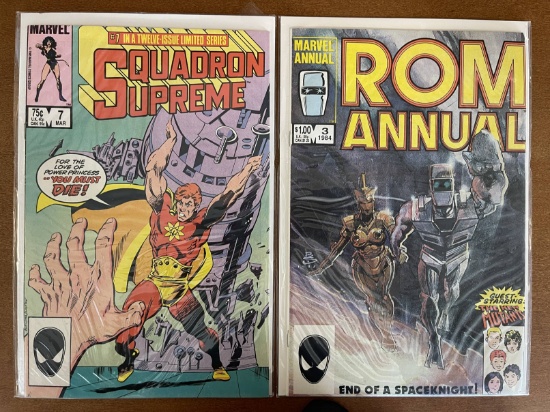 2 Issues Squadron Supreme Comic 37 ROM Annual Comic #3 Marvel Comics Bronze Age Comics