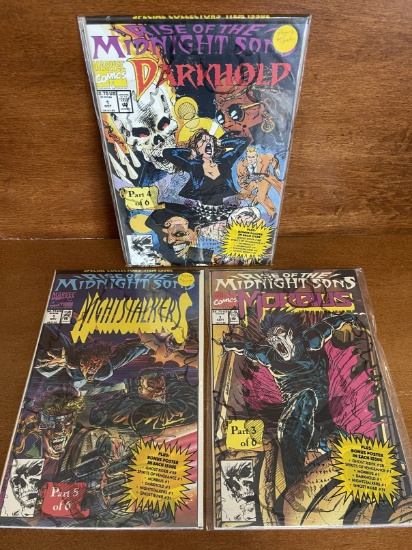 3 Issues Marbius #1 Nightstalker #1 Darkhold #1 Marvel Comics KEY 1st Issues Rise of the Midnight So
