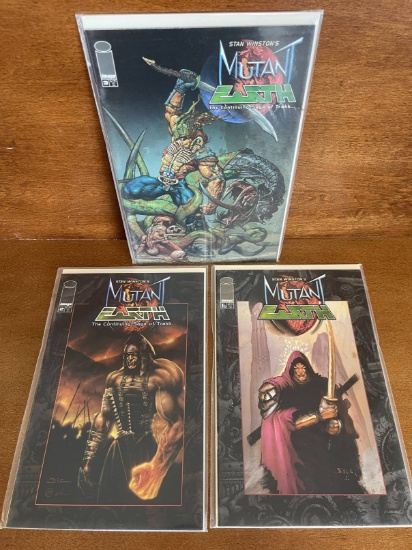 3 Issues Stan Winston's Mutant Earth Comic #1-#3 Image Comics KEY 1st Issue Variant Cover