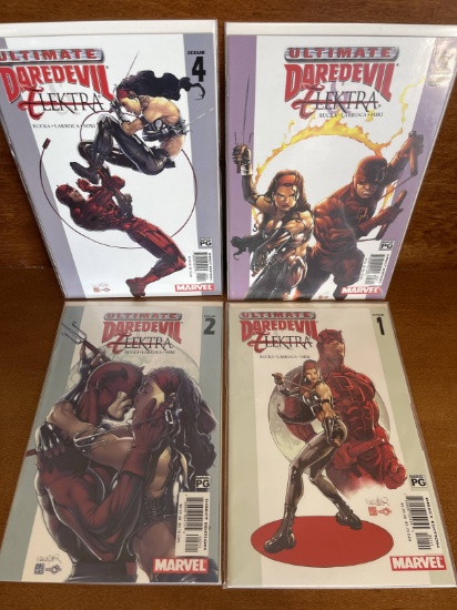 4 Issues Daredevil Elektra Ultimate Comic #1-#4 Marvel Comics Full Series KEY 1st & Last Issues