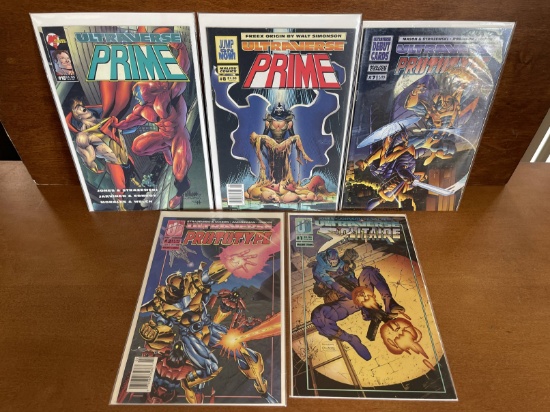 5 Issues Ultraverse Solitaire #1 Prototype #2 #7 Prime #8 #18 Malibu Comics KEY 1st Issue
