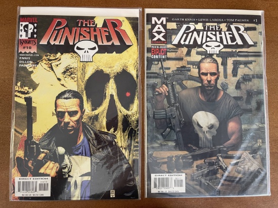 2 Issues The Punisher Comic #1 #10 Max Comics Marvel KEY 1st Issue