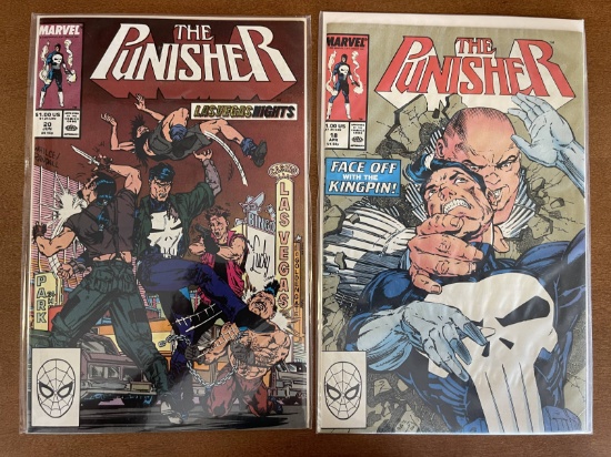 2 Issues The Punisher Comic #18 & #20 Marvel Comics Copper Age Comics
