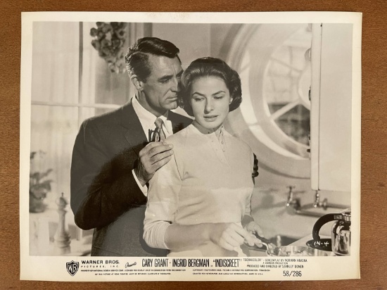 Photo from Indiscreet with Cary Grant and Ingrid Bergman 1958 With Studio Logo Text at the Bottom