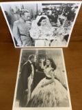 Two Photos 8x10 for Gone With the Wind Vivian Leigh Leslie Howard Olivia DeHavilland