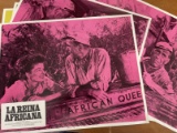 Full Set of Eight Lobby Cards From African Queen 1975 Re-release SPANISH 11X14