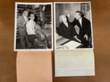 Two Photos of The George Burns Show 1958 with Press from AP Newsfeatures and NBC TV