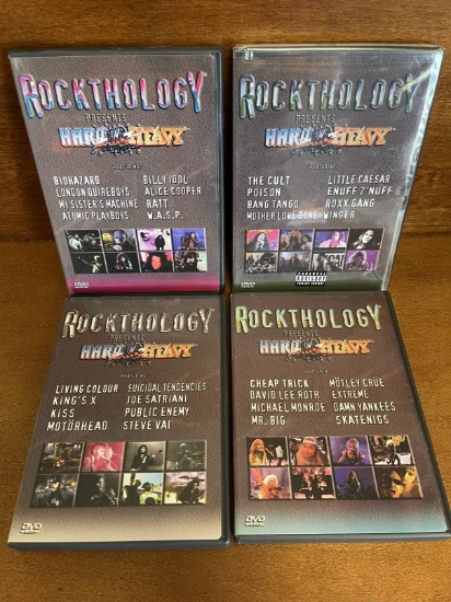 4 DVDs Rockthology Presents Hard N Heavy DVD #7 #8 #9 & #10 Featuring The Cult Poison Atomic Playboy