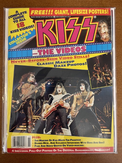 Rock Scene Spotlights #15 KISS the Videos Magazine With Poster Inserts Collectors Issue Complete Gui