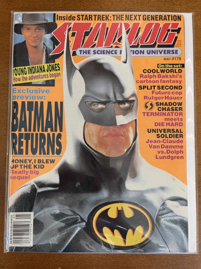 Starlog Magazine #178 The Science Fiction Universe Batman Returns Young Indiana Jones Cool World