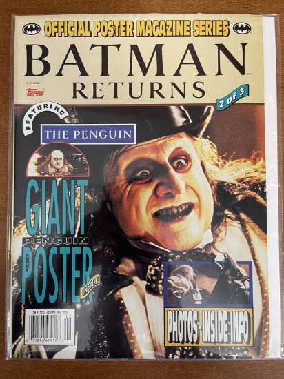 Batman Returns Official Poster Magazine Series 2 of 3 Topps Giant Penguin Poster