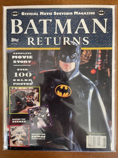Official Movie Souvenir Magazine Batman Returns Topps Over 100 Color Photos Complete Movie Story