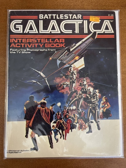 Bttlestar Galactica Intersteller Activity Book 1978 Universal City Studios From the Original TV Show