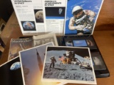 5 Items America's Achievements in Space Vol #1 & #2 VHS & Apollo Lunar Mission Appreciation Certific