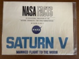 NASA Facts Vol IV #5 Saturn V Manned Flight to the Moon Suppliment Poster 1967 An Educational Servic