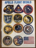 Apollo Flight Decals NASA Apollo Patches 7 Through 17 National Aeronautics and Space Exploration