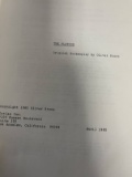 Movie Platoon Shooting Script by Oliver Stone 1985 Final Shooting Script