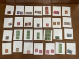 Stack of 48 Collectable Used Stamps From 1893-1942 Singles to 6 Pack Doubles All in Great Shape