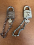 2 Padlocks From 1943-1947 Property of Consolidated Vultee Aircraft Corporation Stamped on One Both H