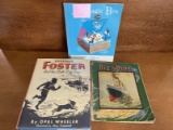 3 Books Stephen Foster And His Little Dog Tray HC 1970 The Magic Box PB 1965 & Big Ships 1930 Writin