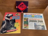 3 Items Dino Times Promotional Movie Newspaper for Jurassic Park 1993 Special Movie Screening Invite