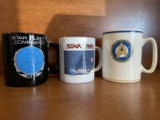 3 Star Trek Coffee Mugs Star Fleet Command USS Enterprise NCC-1701-A & Star Trek