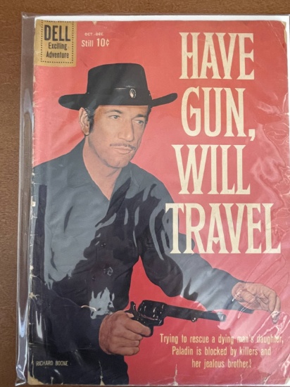 Have Gun Will Travel Comic #7 Dell 1960 Silver Age Western TV SHow Comic 10 Cents Richard Boone
