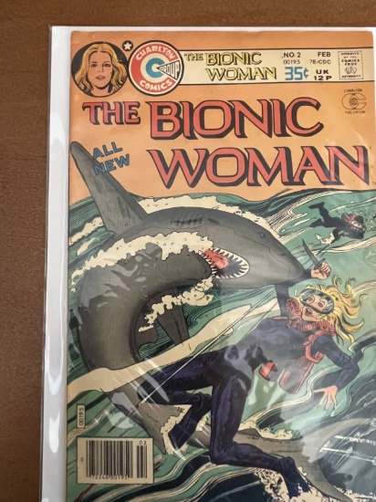 The Bionic Woman Comic #2 Charlton 1978 Bronze Age TV Show Comic 35 Cents