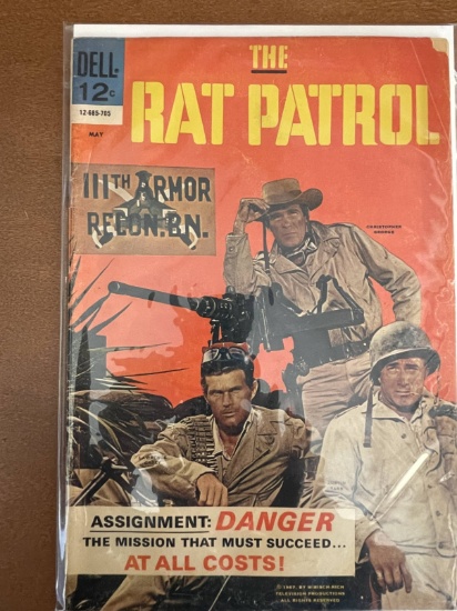 The Rat Patrol Comic #3 Dell 1967 Silver Age TV Show Comic 12 Cents