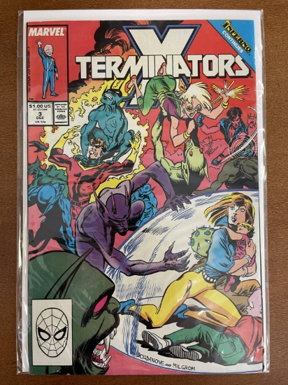 X Terminators Comic #3 Marvel 1988 Copper Age Inferno