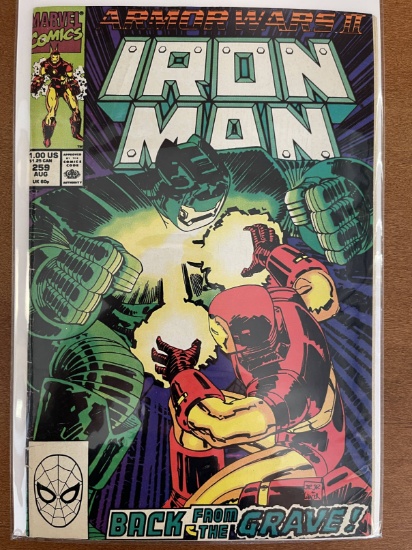 Iron Man Comic #259 Marvel Comics 1990 Copper Age Armor Wars II John Byrne