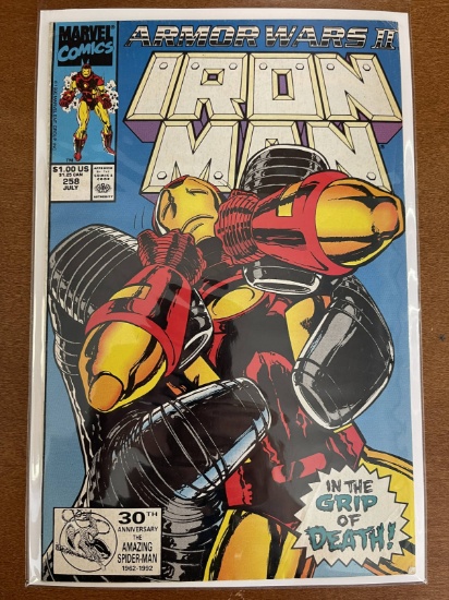 Iron Man Comic #258 Marvel Comics 1990 Copper Age Armor Wars II John Byrne