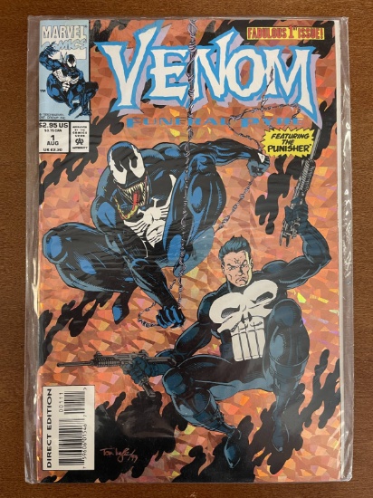 VENOM Funeral Pyre Comic #1 Marvel The Punisher