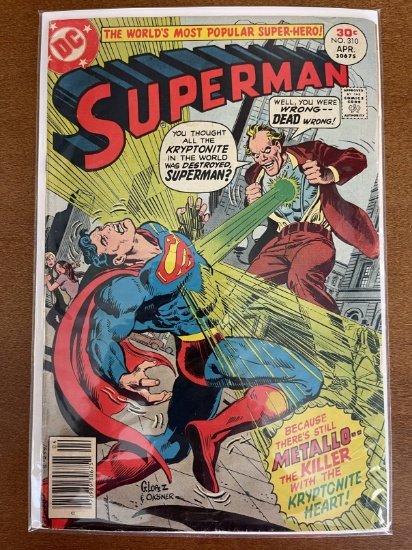 Superman Comic #310 DC 1977 Bronze Age Key 1st appearance of the second Metallo