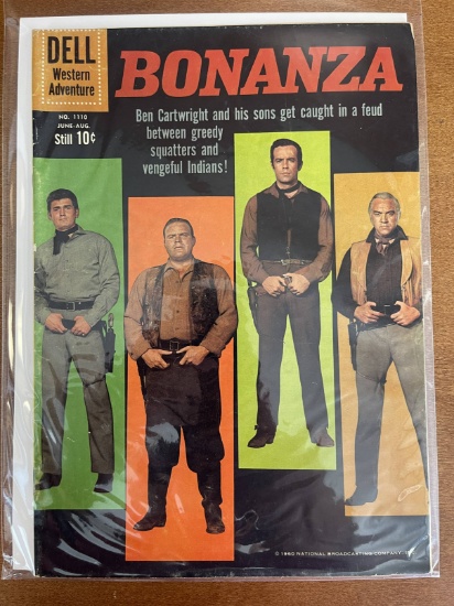 Bonanza Comic #1 Four Color #1110 Silver Age 1960 Dell 10 Cents NBC TV SHow