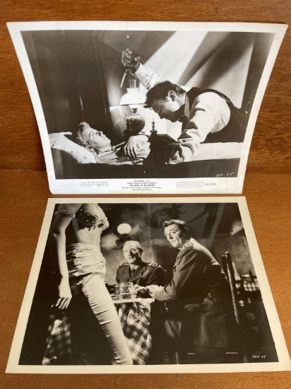 Two Photos of Robert Mitchum One for Night of the Hunter 1955 With Shelly Winters