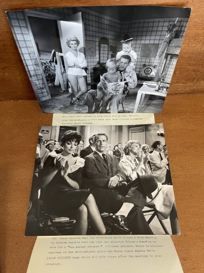 Two Photos 8x10 of Paul Newman for Rally Round the Flag Boys 1958 with Articles Attached