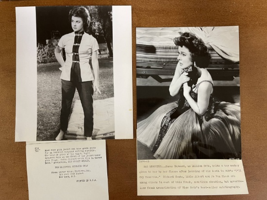 Two Photos of Susan Hayward one for Ill Cry Tomorrow and one for Secret Affair