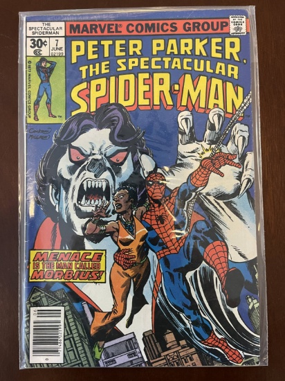 Spectacular Spider-Man Comic #7 Marvel 1977 Bronze Age WITH MORBIUS!