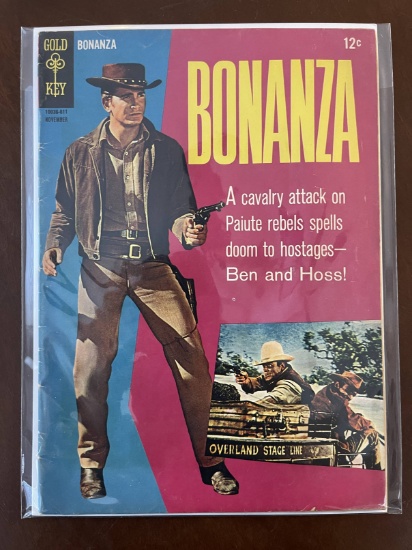 Bonanza Comic #22 Gold Key 1966 Silver Age Western TV Show Michael Landon Photo Cover 12 Cents