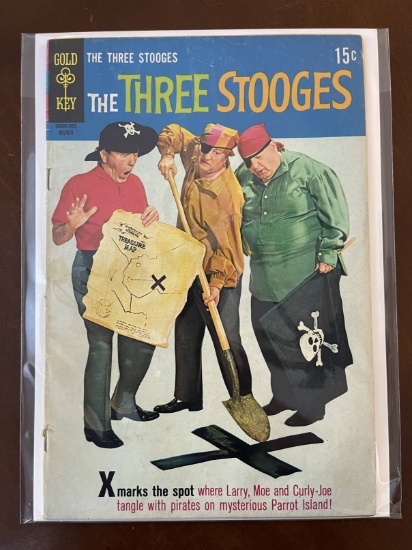 Three Stooges Comic #46 Gold Key 1970 Bronze Age TV Show Comic 15 Cents Photo Cover