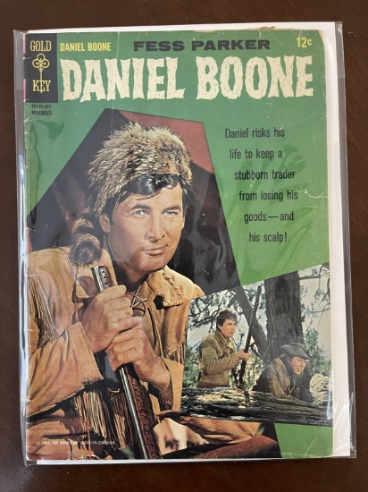 Walt Disneys Daniel Boone Comic #7 Gold Key 1966 Silver Age TV Show Comic 12 Cents