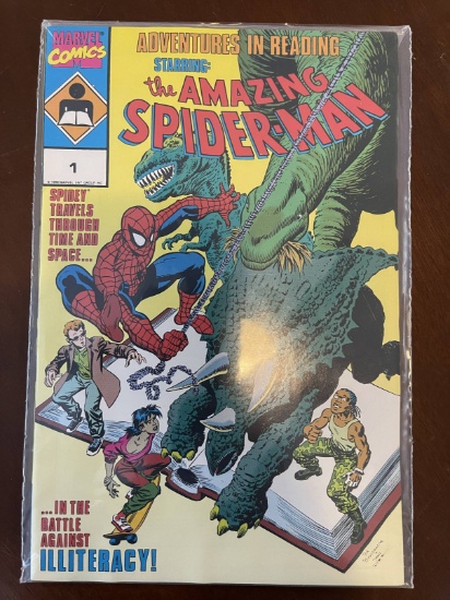 Adventures in Reading Comic #1 Marvel Spider-Man 1990 Copper Age