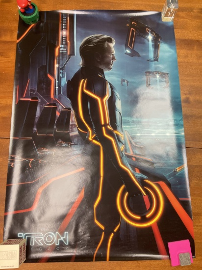 Tron Legacy Theatrical Movie Poster Double Sided 27"x40" Disney Very Good Condition