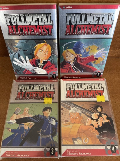 4 Books Fullmetal Alchemist Manga Graphic Novels #1-4 PB Hiromu Arakawa