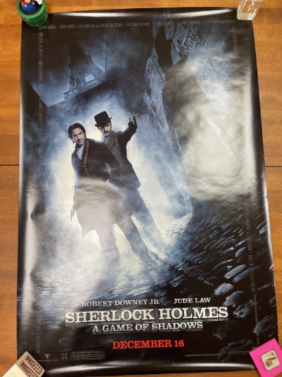 Sherlock Holmes 2 Theatrical Movie Poster Double Sided 27"x40" Very Good Condition
